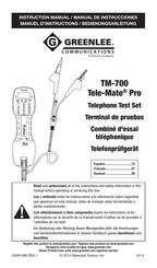 Textron Greenlee Communications Tele-Mate Pro TM-700 Manual De Instrucciones