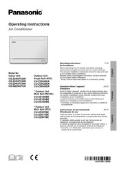 Panasonic CS-Z25UFEAW Instrucciones De Funcionamiento