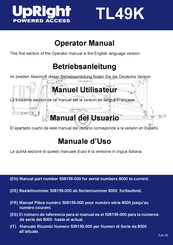 Upright 8000 Serie Manual Del Usuario