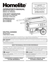 Homelite UT905700 Serie Manual Del Operador