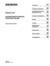 Siemens SIMATIC NET SCALANCE XM-400 Instrucciones De Servicio