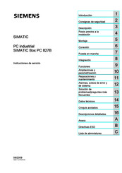 Siemens SIMATIC Box PC 827B Instrucciones De Servicio