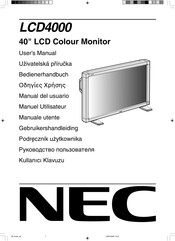 Nec LCD4000 Manual Del Usuario