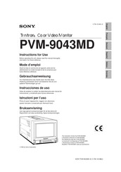 Sony PVM-9043MD Instrucciones De Uso