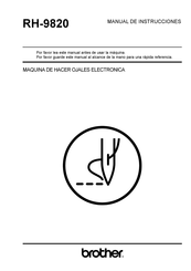 Brother RH-9820 Manual De Instrucciones