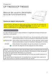 Hitachi CP-TW3003 Manual De Usuario