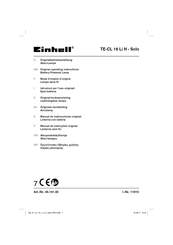 EINHELL TE-CL 18 Li H-Solo Manual De Instrucciones
