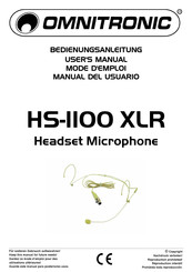 Omnitronic HS-1100 XLR Manual Del Usuario