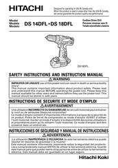 Hitachi Koki DS 14DFL Manual De Instrucciones