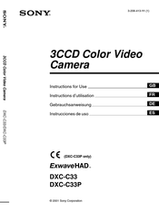 Sony ExwaveHAD DXC-C33 Instrucciones De Uso