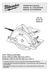 Milwaukee 6470-21 Manual Del Operador