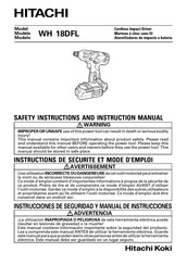 Hitachi Koki WH 18DFL Manual De Instrucciones