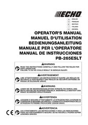 Echo PB-265ESLT Manual De Instrucciones