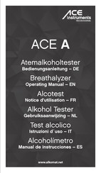 ACE Instruments ACE A Manual De Instrucciones