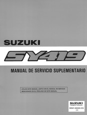 Suzuki Motor SY419 Manual De Servicio Suplementario