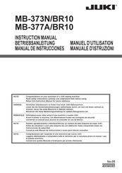 JUKI MB-373N/BR10 Manual De Instrucciones