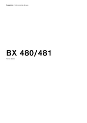 Gaggenau BX 480 Instrucciones De Uso