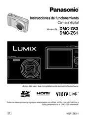 Panasonic DMC-ZS3 Instrucciones De Funcionamiento