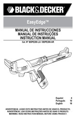 BLACK&DECKER EasyEdge BDPE200-LA Manual De Instrucciones