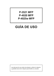 Triumph Adler P-4025w MFP Guía De Uso