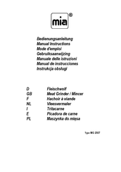 MIA MG 2507 Manual De Instrucciones