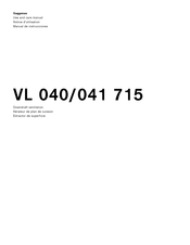 Gaggenau VL 040 715 Manual De Instrucciones