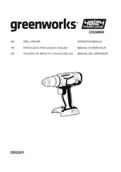 GreenWorks CD24B00 Manual Del Operador