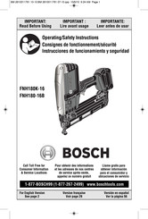 Bosch FNH180-16B Instrucciones De Funcionamiento Y Seguridad