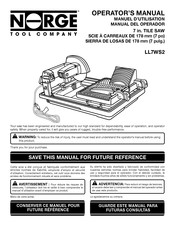 Norge LL7WS2 Manual Del Operador