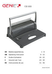 Genie CB 850 Instrucciones De Uso