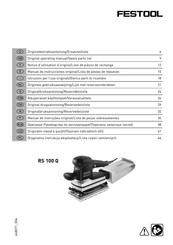 Festool RS 100 Q Manual De Instrucciones Original/Lista De Piezas De Repuesto