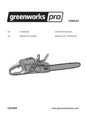 GreenWorks Pro CSC404 Manual Del Operador