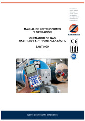 ZANTINGH RKB 14.0 D M.G/O Serie Manual De Instrucciones Y Operación