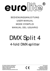 EuroLite DMX Split 4 Manual Del Usuario