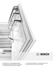 Bosch KAD Serie Instrucciones De Uso Y De Montaje