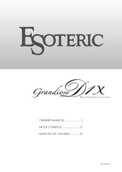 Esoteric Grandioso D1X Manual Del Usuario