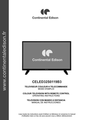 CONTINENTAL EDISON CELED32S0119B3 Manual De Instrucciones