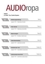 AUDIOropa xepton T-1R Instrucciones De Servicio