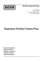 Beem Espresso Perfect Crema Plus Manual De Instrucciones