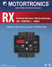 motortronics RX-75-P Manual De Instalación Y Operación