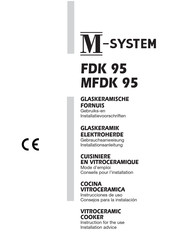 M-system MFDK 95 Instrucciones De Uso Consejos Para La Instalación