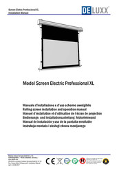 DE LUXX Screen Eletric Professional XL Manual De Instalacion Y Uso