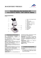 3B SCIENTIFIC PHYSICS 1005443 Manual Del Usuario