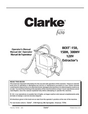 Clarke Alto BEXT-300HV Manual Del Operador