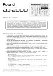 Roland DJ-2000 Manual Del Usuario