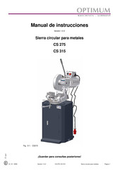 OPTIMUM Maschinen CS 315 Manual De Instrucciones