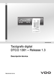 VDO DTCO 1381 Descripción Técnica