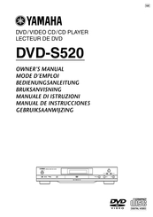 Yamaha DVD-S520 Manual De Instrucciones