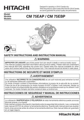 Hitachi CM75EBP Manual De Instrucciones