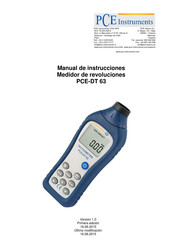 PCE Instruments PCE-DT 63 Manual De Instrucciones